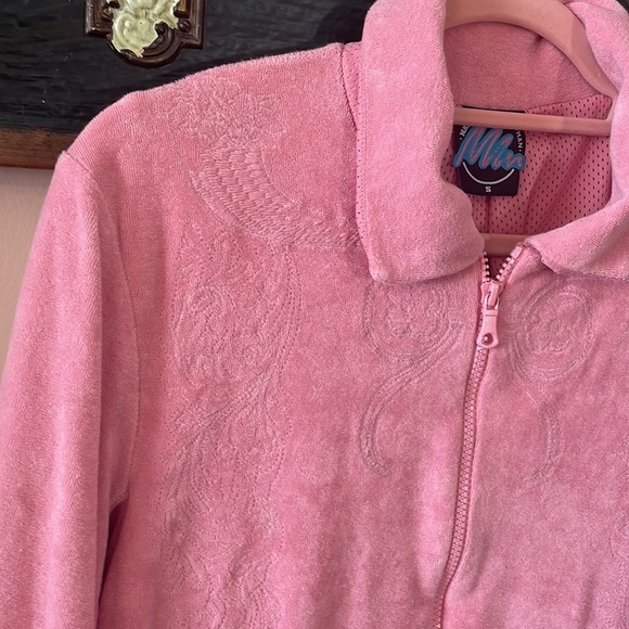 Nasir Mazhar x Topman Pink Terry Cloth Zip-up Size Small - Picture 10 of 16